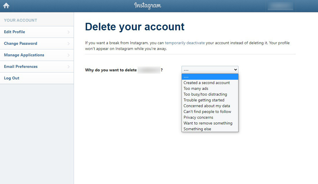 Kako obrisati instagram nalog ili ga povremeno deaktivirati
