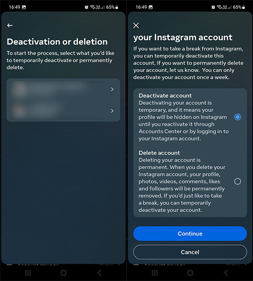 Kako obrisati instagram nalog ili ga povremeno deaktivirati